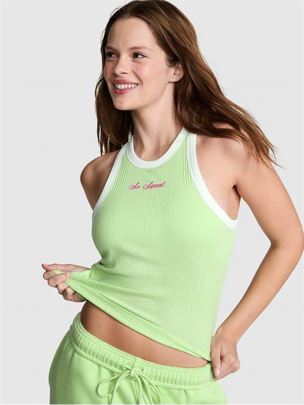 PINK Victoria’s Secret “So Sweet” Ribbed Tank Top
